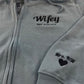Wifey Embroidered Initial Zip Up Hoodie, Bride Sweater, Personalised Mrs Maid of Honour Hubby Jumper Bride and Groom Bachelorette Party Gift