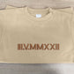 Personalised Anniversary Sweatshirt, Roman Numeral Date Initial Heart Embroidered Sweater, One Year Anniversary Gifts, His and Hers Hoodies