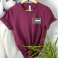 Palestine Flag Shirt, Embroidered Monogramed Flag Palestine Tshirt, Support Palestine Protest Adult Kids Tee, Save Gaza Free Palestine Top