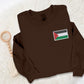 Palestine Flag Sweatshirt, Embroidered Palestine Crewneck Sweater, Comfort Colors Sweater, Support Palestine Freedom Gaza Protest Clothing