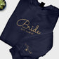 Wifey Sweatshirt, Bride Embroidered Sweater, Personalised Mrs Jumper, Custom Date Bride And Groom Wedding Gift Bachelorette Party Bride Hood