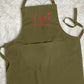Personalised Cooking Chef Apron, Embroidered Custom Name Monogram Embroidered Apron With Pouch, Baking Aprons for Men Womens, Gift for Her