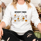 Retro Halloween Dogs Sweatshirt, Spooky Vibes Printed Sweater, Cure Halloween Ghost Dogs Jumper, Dog Lover Gifts, Gothic Dogs Halloween Tops