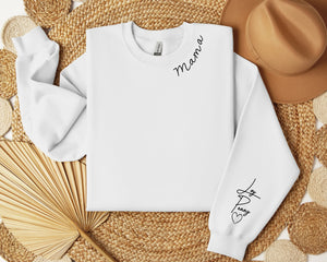 Mama with Custom Kids Names Printed Mother Day Sweatshirt - M1067