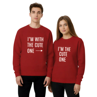 Cute One Valentine’s Day Couple Printed Sweatshirt