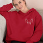 Dog Ears Personalised Outline Hoodie, Custom Pet Sketch Printed Matching Sweatshirt, Pet Remembrance Gift Dog Owner Jumper,