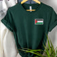Palestine Flag Shirt, Embroidered Monogramed Flag Palestine Tshirt, Support Palestine Protest Adult Kids Tee, Save Gaza Free Palestine Top