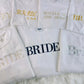 Bride Sweatshirt, Embroidered Mrs Sweater, Minimalist Bride Jumper, Bachelorette Couple Matching Bridal Shower Party Engagement Gift Hoody