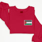 Palestine Flag Sweatshirt, Embroidered Palestine Crewneck Sweater, Comfort Colors Sweater, Support Palestine Freedom Gaza Protest Clothing