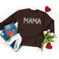 MAMA Sweatshirt, Buffalo Plaid Cow Print Word Mama Design Crewneck Jumper, Comfort Colors Women Sweatshirt, Mothers Day Gift,