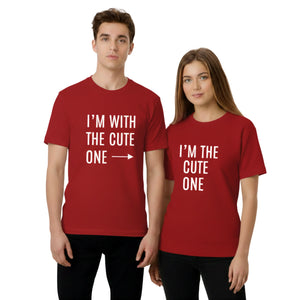 Cute One Valentine’s Day Couple Printed T-Shirt