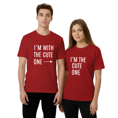 Cute One Valentine’s Day Couple Printed T-Shirt