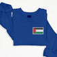 Palestine Flag Sweatshirt, Embroidered Palestine Crewneck Sweater, Comfort Colors Sweater, Support Palestine Freedom Gaza Protest Clothing
