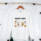 Retro Halloween Dogs Sweatshirt, Spooky Vibes Printed Sweater, Cure Halloween Ghost Dogs Jumper, Dog Lover Gifts, Gothic Dogs Halloween Tops
