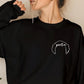 Dog Ears Personalised Outline Hoodie, Custom Pet Sketch Printed Matching Sweatshirt, Pet Remembrance Gift Dog Owner Jumper,