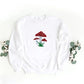 Embroidered Mushroom Hoodie, Magic Mushroom Embroidery Crewneck Jumper, Botanical Plant Nature Lover Shroom Womens Top, Frog Unisex Sweater