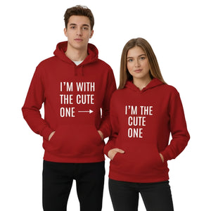 Cute One Valentine’s Day Couple Printed Hoodie