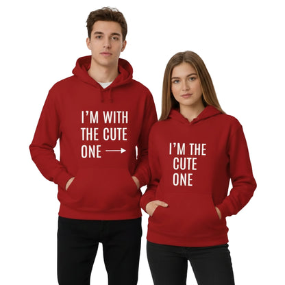 Cute One Valentine’s Day Couple Printed Hoodie