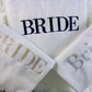 Bride Sweatshirt, Embroidered Mrs Sweater, Minimalist Bride Jumper, Bachelorette Couple Matching Bridal Shower Party Engagement Gift Hoody