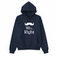Mr Right Valentine’s Day Printed Hoodie - PW506