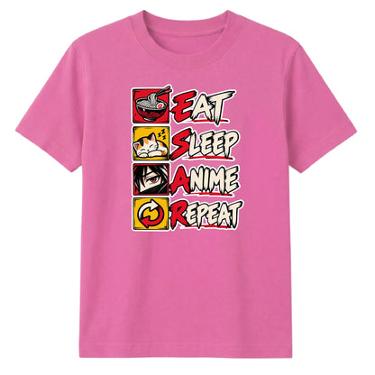Eat Sleep Anime Repeat Unisex T Shirt