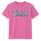 Cursive script thankful word Thanksgiving Unisex T-Shirt