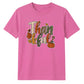Leopard print thankful text art Thanksgiving Unisex T-Shirt