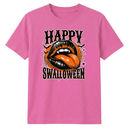 Spooky vampire fangs lips graphic Halloween Unisex t-shirt