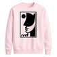Abstract Line Art Face Silhouette Graphic Unisex Sweatshirt