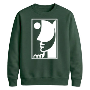 Abstract Line Art Face Silhouette Graphic Unisex Sweatshirt