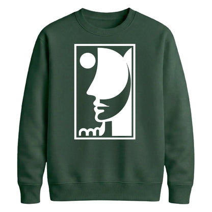 Abstract Line Art Face Silhouette Graphic Unisex Sweatshirt