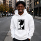 Abstract Line Art Face Silhouette Graphic Unisex Hoodie