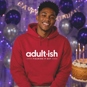 Birthday Unisex Hoodie Adultish Figuring It Out