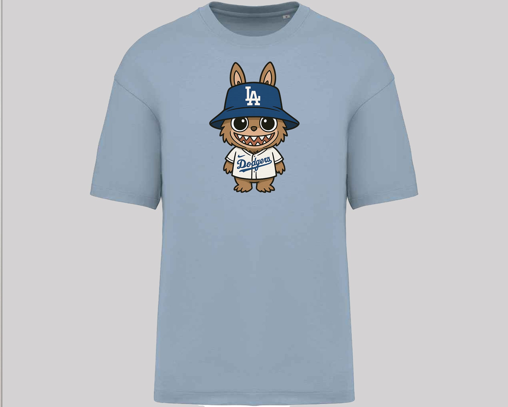 Labubu Oversized T-Shirt, Cute Anime Graphic Tee for Men & Women 100% Organic Cotton Streetwear Style M8408