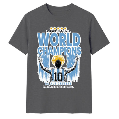 Argentina World Champions FiFA Printed Unisex Tshirt