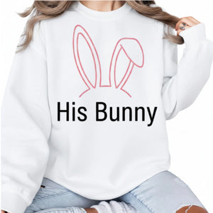 His Bunny Easter Printed Sweatshirt - PW603