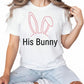 His Bunny Easter Printed Tshirt-PW603
