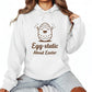 Egg Static About Easter Printed Hoodie-PW604