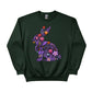 Cute Spring Floral Bunny Easter Printed  Sweatshirt - PW596