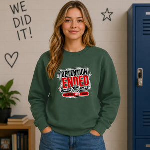 Detention Ended Custom Graphic School Leavers unisex sweatshirts