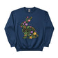 Cute Spring Floral Bunny Easter Printed  Sweatshirt - PW596