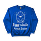 Egg Static About Easter Printed Sweatshirt - PW604