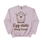 Egg Static About Easter Printed Sweatshirt - PW604