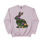 Cute Spring Floral Bunny Easter Printed  Sweatshirt - PW596