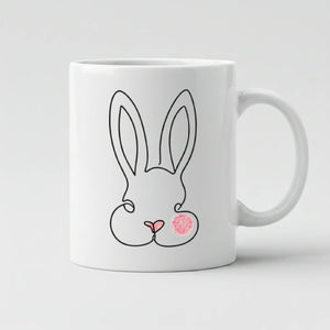 Minimal Bunny Easter Printed Mug-PW594
