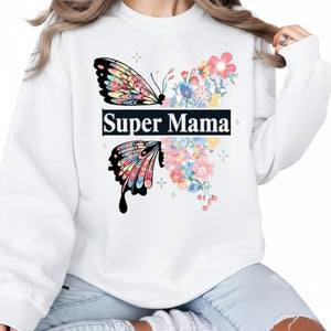 Super Mama Printed Mother's Day Sweatshirt - PW554