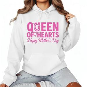 Queen Of Heart's Mother's Day Printed Hoodie - PW569