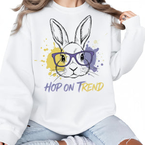 Hop On Trend Easter Printed Sweatshirt - PW591