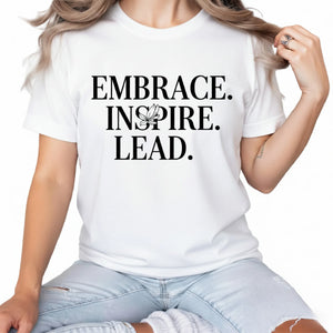 Embrace. Inspire. Lead Women's Day T-Shirt - PW536