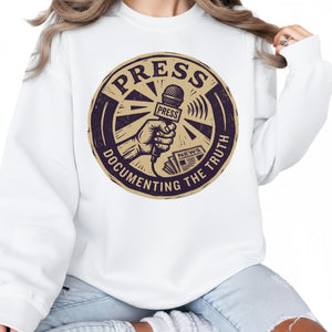 Documenting The Truth Press Printed Sweatshirt-PW5116